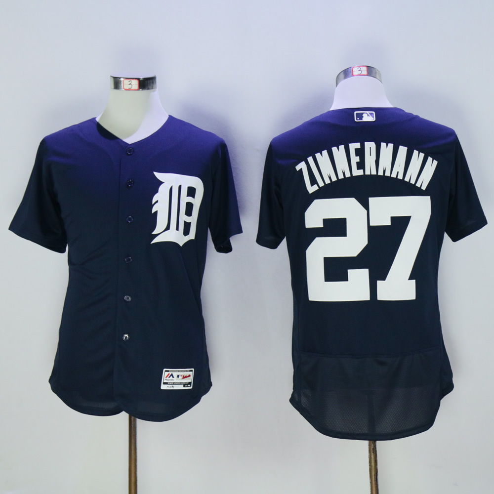 Men Detroit Tigers #27 Zimmermann Blue MLB Jerseys